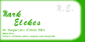 mark elekes business card