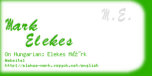 mark elekes business card
